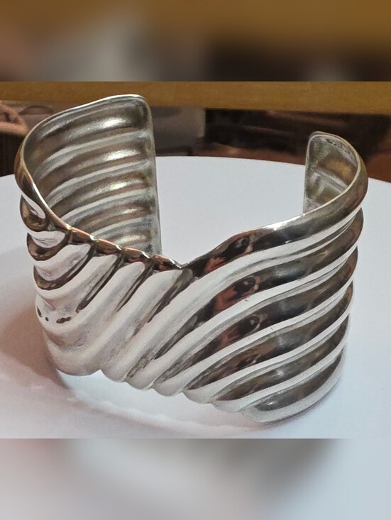 Taxco Jewelry - TAXCO NATIVE AMERICAN TR-110 STERLING SILVER 925 CUFF BRACELET 61.20 Grams